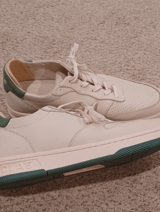 Clae Other - CLAE Malone "Apple" Vegan Sneakers in the off-white and dark green. Size 8
